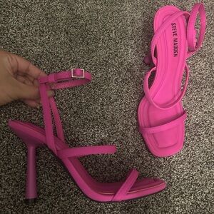 Steve Madden Hot Pink Strappy High-Heel Sandals